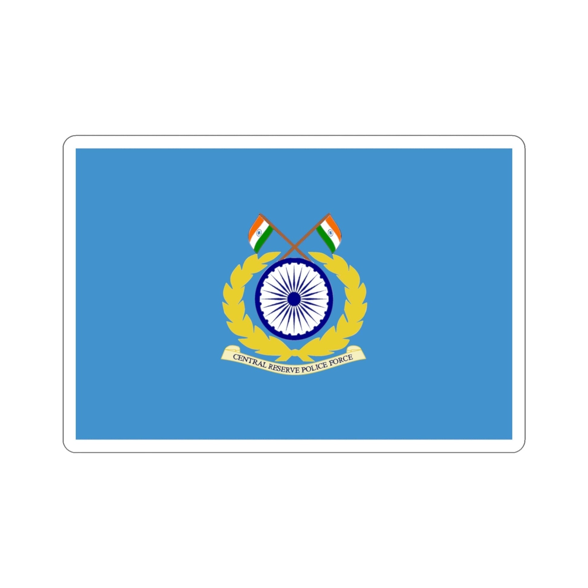 Central Reserve Police Force Flag (India) STICKER Vinyl Die-Cut Decal-4 Inch-The Sticker Space
