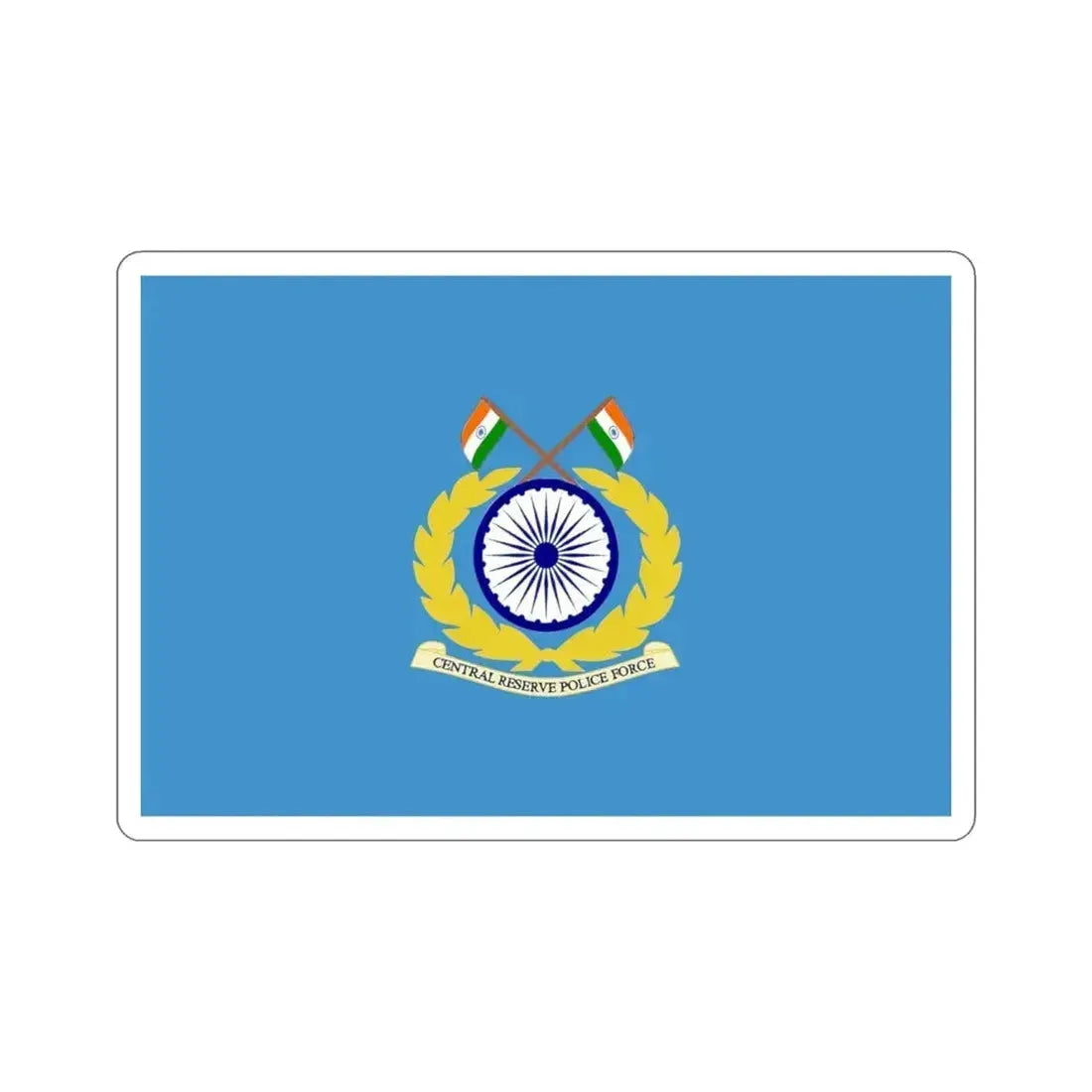 Central Reserve Police Force Flag (India) STICKER Vinyl Die-Cut Decal 4 Inch - The Sticker Space