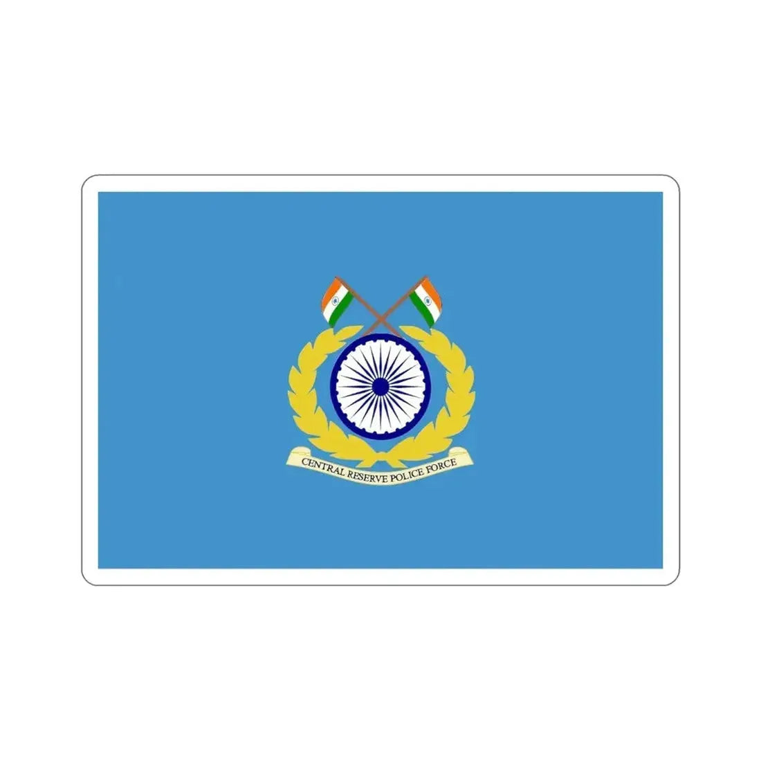 Central Reserve Police Force Flag (India) STICKER Vinyl Die-Cut Decal - The Sticker Space