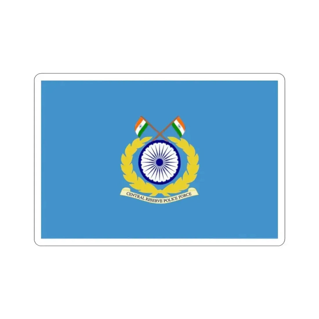 Central Reserve Police Force Flag (India) STICKER Vinyl Die-Cut Decal - The Sticker Space