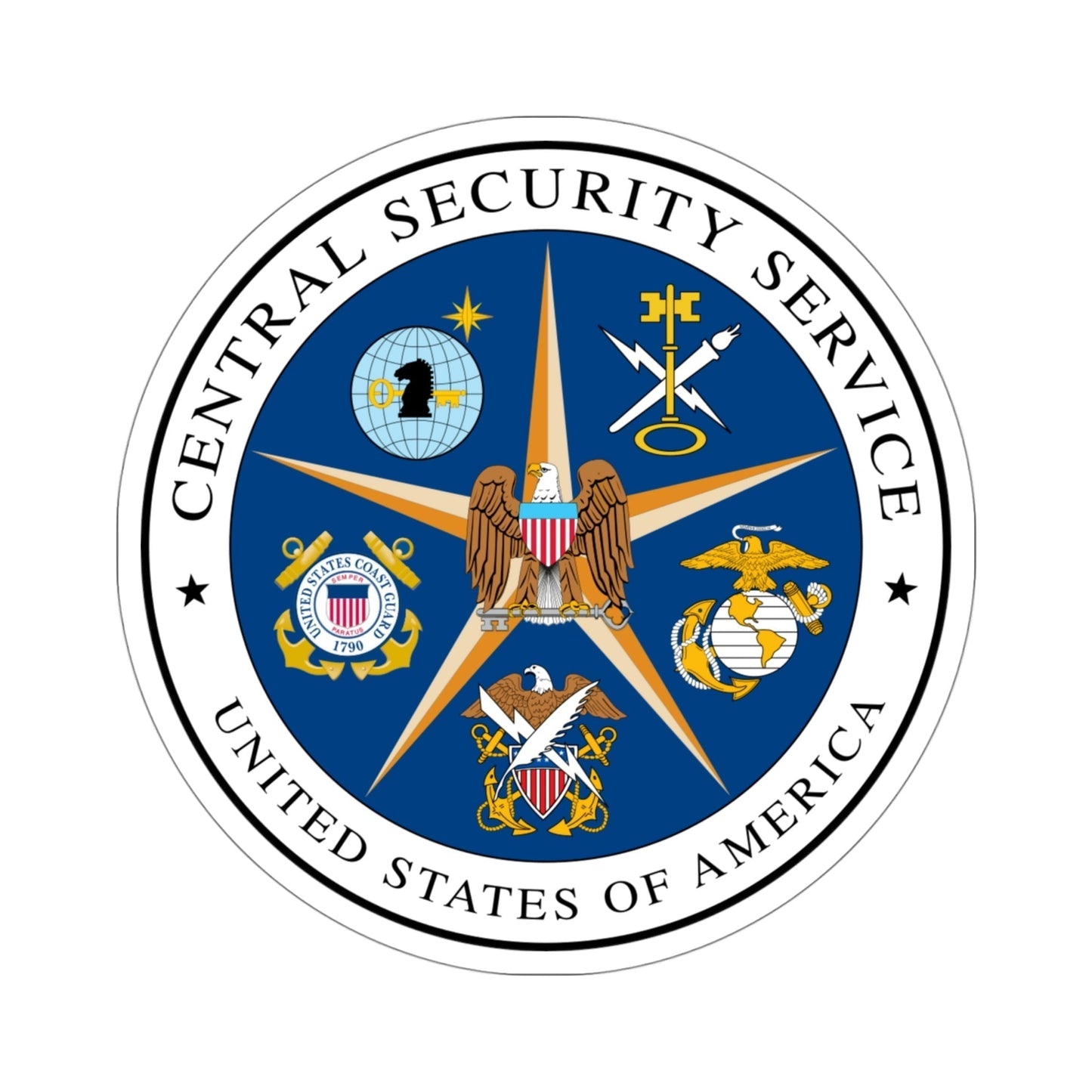 Central Security Service STICKER Vinyl Die-Cut Decal-4 Inch-The Sticker Space