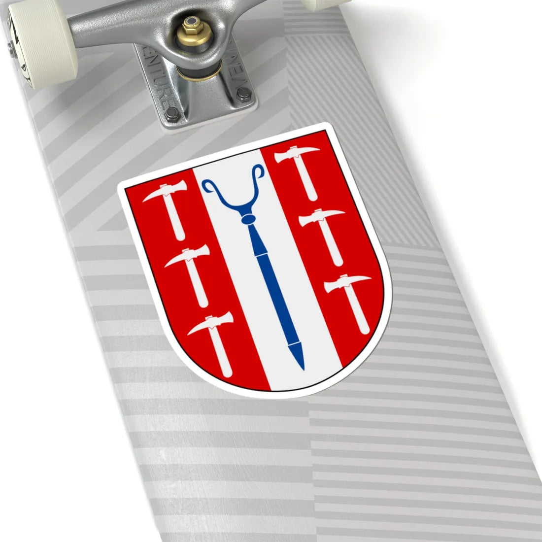 Centrala verkstadsskolan i Sundsvall vapen (Sweden) (Coat of Arms) STICKER Vinyl Kiss-Cut Decal - The Sticker Space