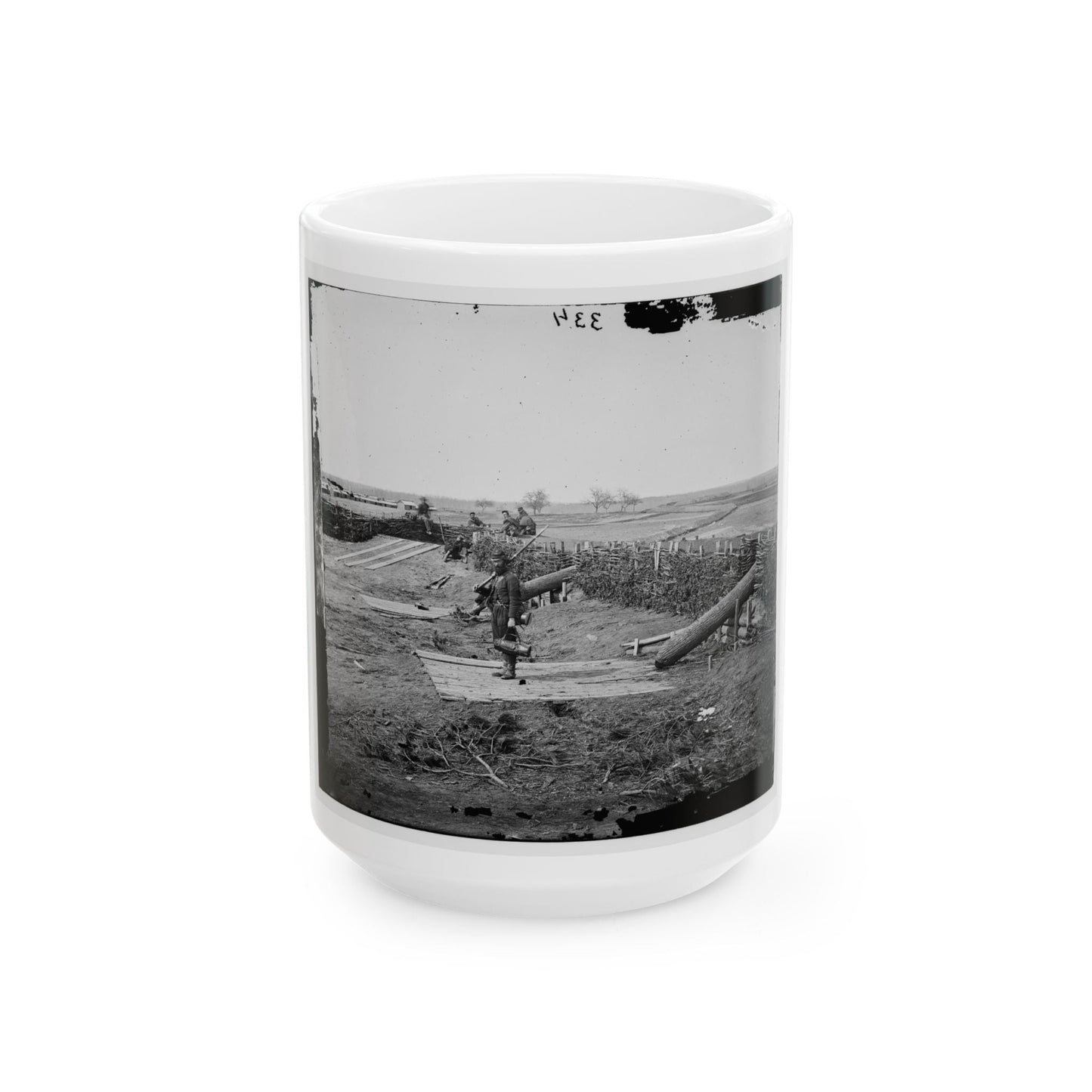 Centreville, Va. Fort On The Heights, With Quaker Guns (U.S. Civil War) White Coffee Mug