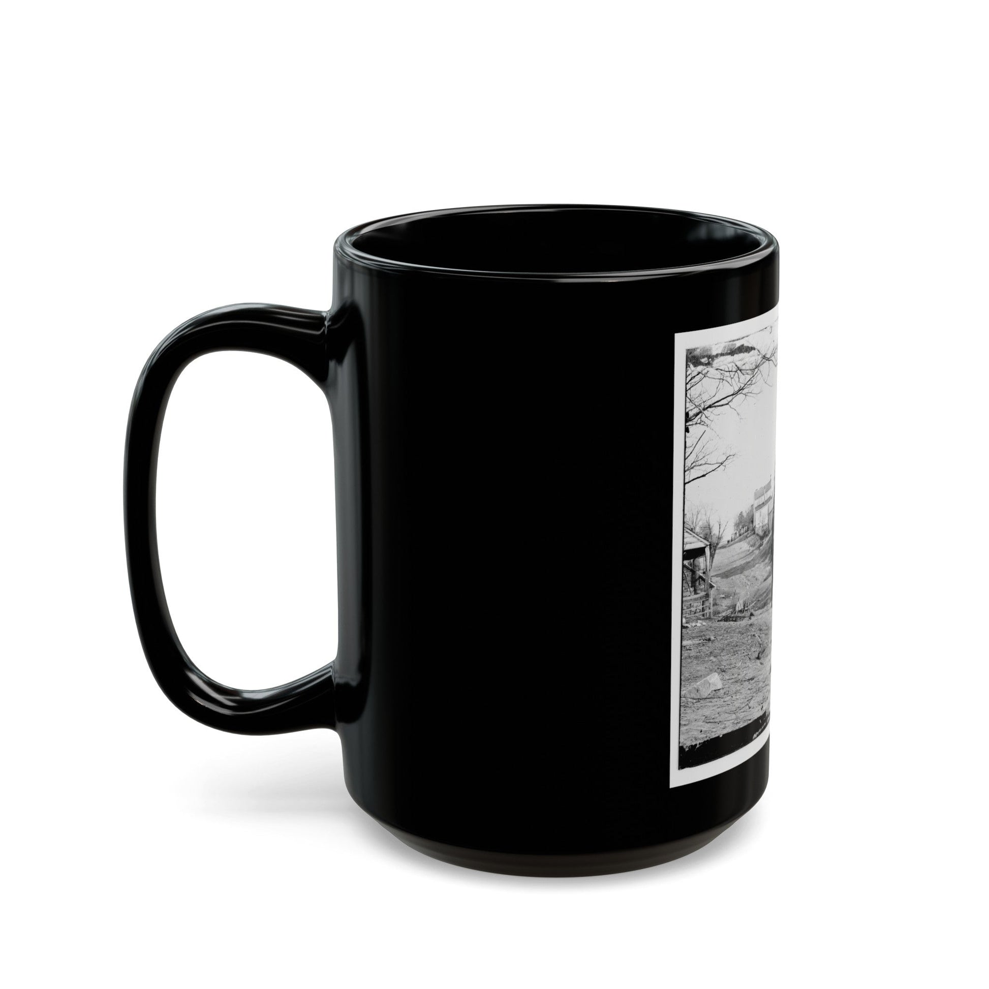 Centreville, Va. Stone Church (U.S. Civil War) Black Coffee Mug-The Sticker Space