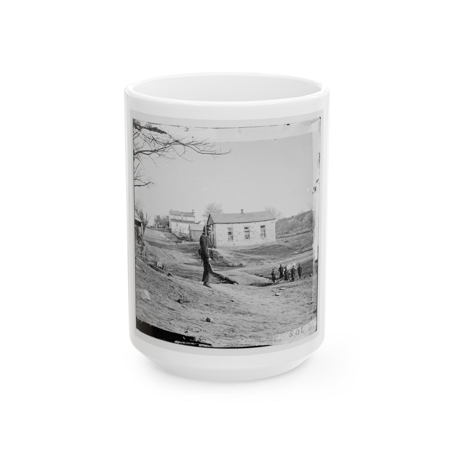 Centreville, Va. Stone Church (U.S. Civil War) White Coffee Mug-15oz-The Sticker Space