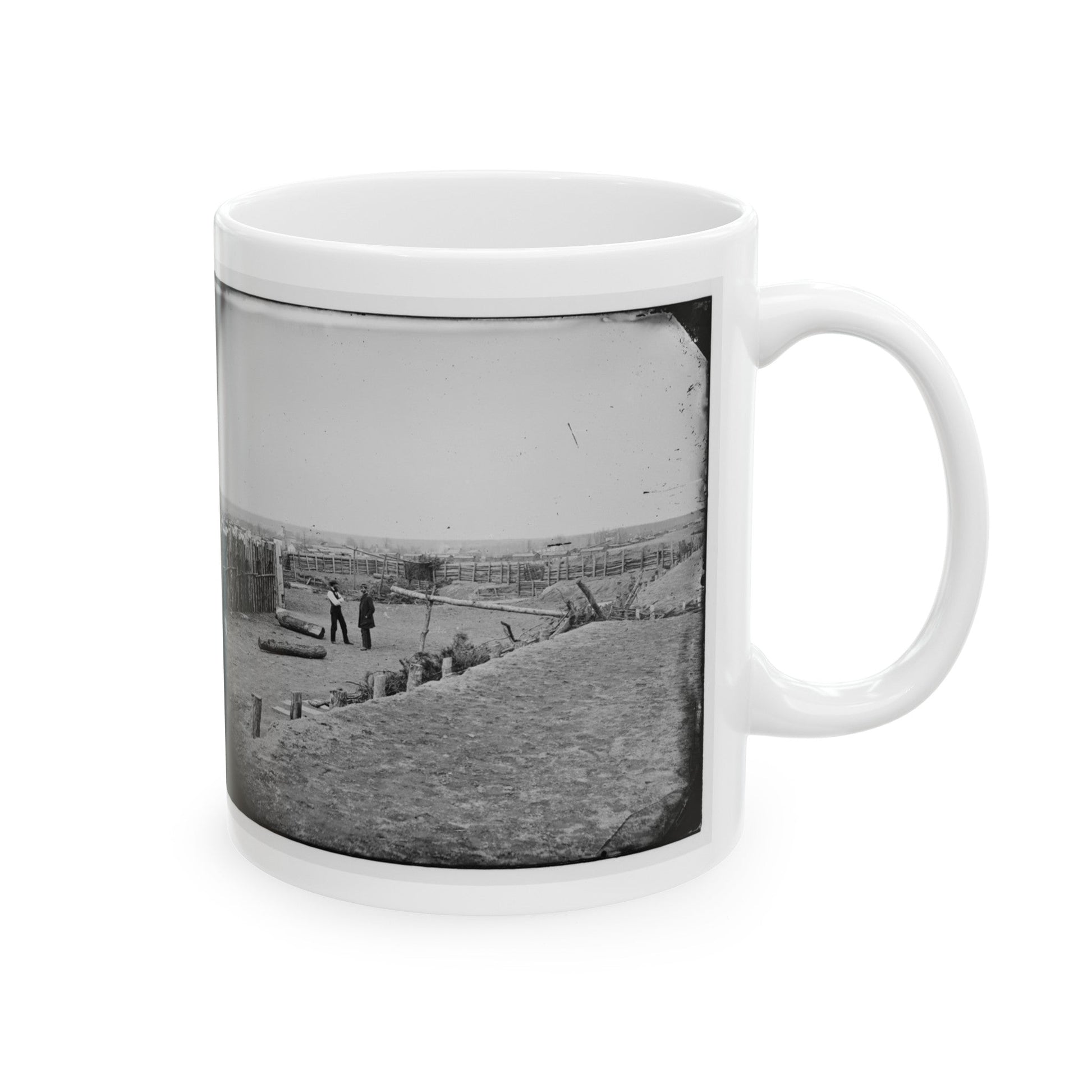 Centreville, Va. The Principal Fort (U.S. Civil War) White Coffee Mug-The Sticker Space