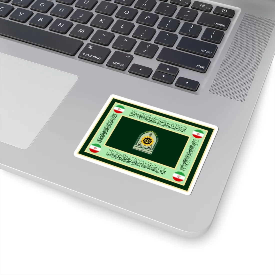 Ceremonial flag of the Law Enforcement Force of the Islamic Republic of Iran (Iran) STICKER Vinyl Kiss-Cut Decal - The Sticker Space