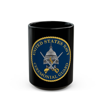 Ceremonial Guard (U.S. Navy) Black Coffee Mug-15oz-The Sticker Space