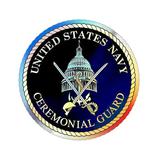 Ceremonial Guard (U.S. Navy) Holographic STICKER Die-Cut Vinyl Decal 6 Inch Holographic - The Sticker Space