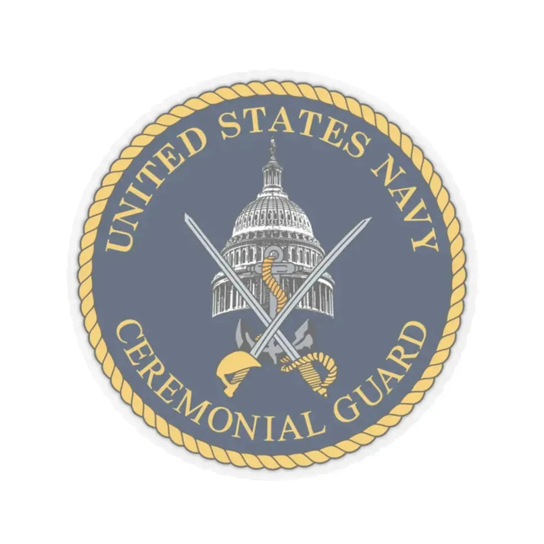 Ceremonial Guard (U.S. Navy) STICKER Vinyl Kiss-Cut Decal 2 Inch Transparent - The Sticker Space