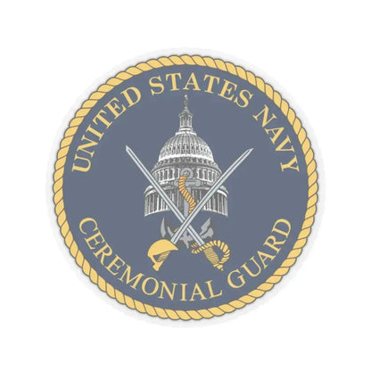 Ceremonial Guard (U.S. Navy) STICKER Vinyl Kiss-Cut Decal 2 Inch Transparent - The Sticker Space