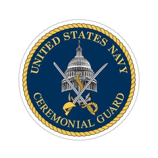 Ceremonial Guard (U.S. Navy) STICKER Vinyl Kiss-Cut Decal 2 Inch White - The Sticker Space
