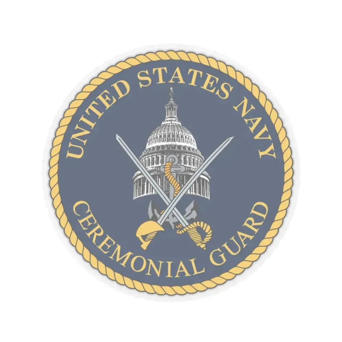 Ceremonial Guard (U.S. Navy) STICKER Vinyl Kiss-Cut Decal 3 Inch Transparent - The Sticker Space