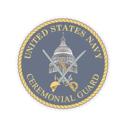 Ceremonial Guard (U.S. Navy) STICKER Vinyl Kiss-Cut Decal 3 Inch Transparent - The Sticker Space