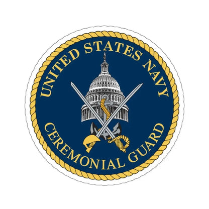 Ceremonial Guard (U.S. Navy) STICKER Vinyl Kiss-Cut Decal 3 Inch White - The Sticker Space