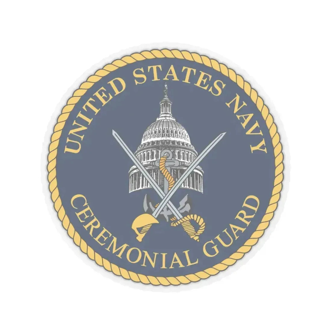 Ceremonial Guard (U.S. Navy) STICKER Vinyl Kiss-Cut Decal 4 Inch Transparent - The Sticker Space