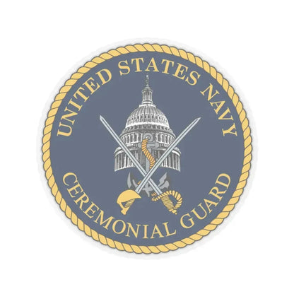 Ceremonial Guard (U.S. Navy) STICKER Vinyl Kiss-Cut Decal 4 Inch Transparent - The Sticker Space