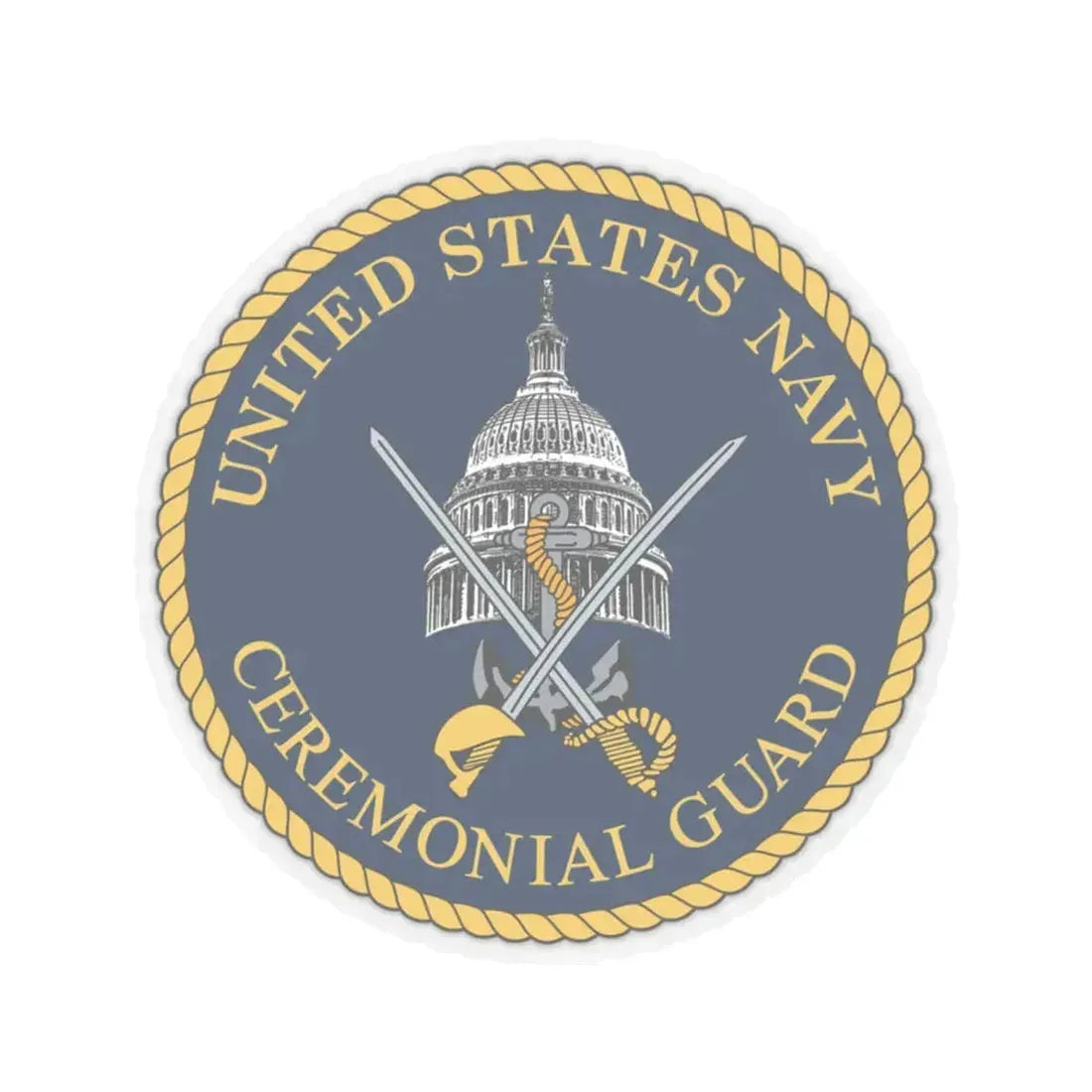 Ceremonial Guard (U.S. Navy) STICKER Vinyl Kiss-Cut Decal 6 Inch Transparent - The Sticker Space