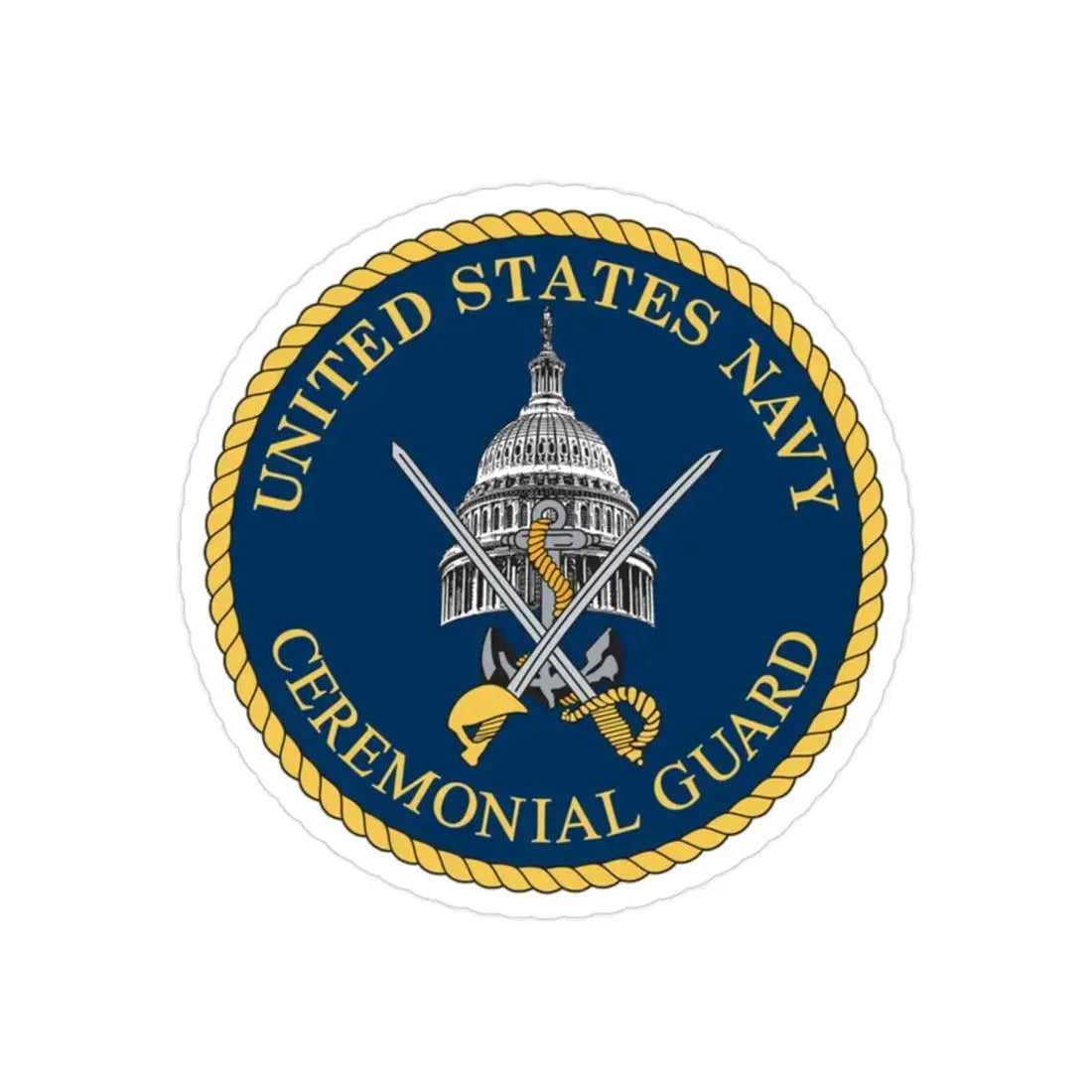 Ceremonial Guard (U.S. Navy) Transparent STICKER Die-Cut Vinyl Decal 2 Inch Transparent - The Sticker Space