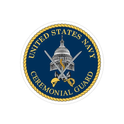 Ceremonial Guard (U.S. Navy) Transparent STICKER Die-Cut Vinyl Decal 2 Inch Transparent - The Sticker Space