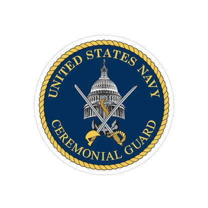 Ceremonial Guard (U.S. Navy) Transparent STICKER Die-Cut Vinyl Decal 4 Inch Transparent - The Sticker Space