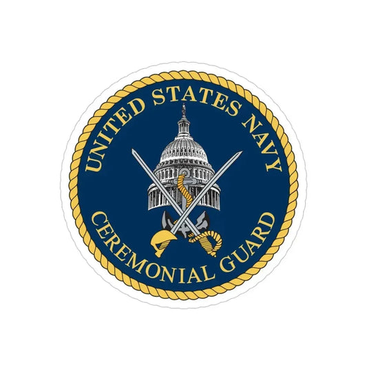 Ceremonial Guard (U.S. Navy) Transparent STICKER Die-Cut Vinyl Decal 6 Inch Transparent - The Sticker Space