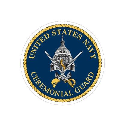 Ceremonial Guard (U.S. Navy) Transparent STICKER Die-Cut Vinyl Decal 6 Inch Transparent - The Sticker Space