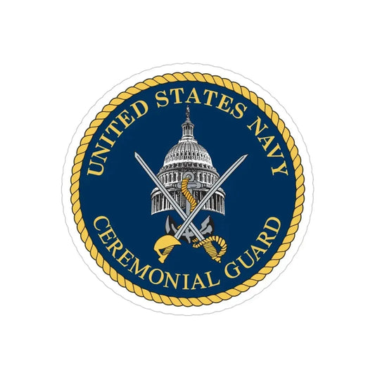 Ceremonial Guard (U.S. Navy) Transparent STICKER Die-Cut Vinyl Decal 6 Inch Transparent - The Sticker Space