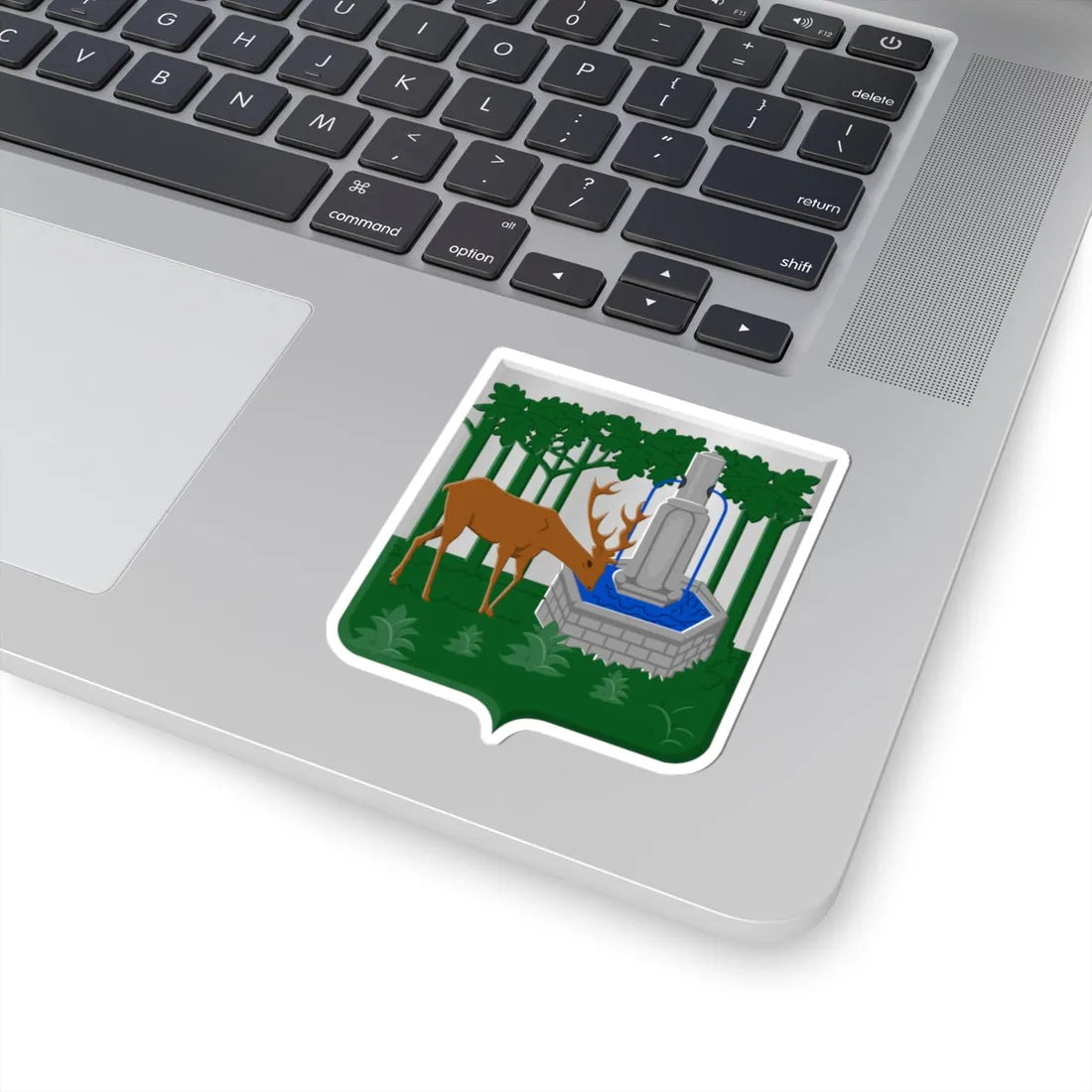 Cerfontaine wapen (Belgium) (Coat of Arms) STICKER Vinyl Kiss-Cut Decal - The Sticker Space