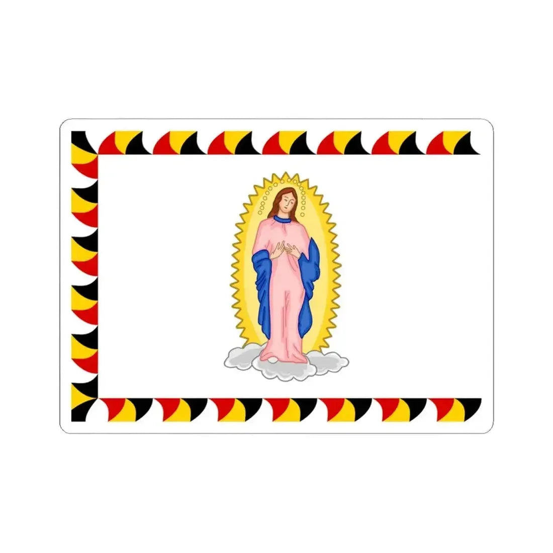 Cerimonial Flag of the Gardebataillon and Standard of the Common Army Reverse (Austria) STICKER Vinyl Kiss-Cut Decal 4 Inch White - The Sticker Space