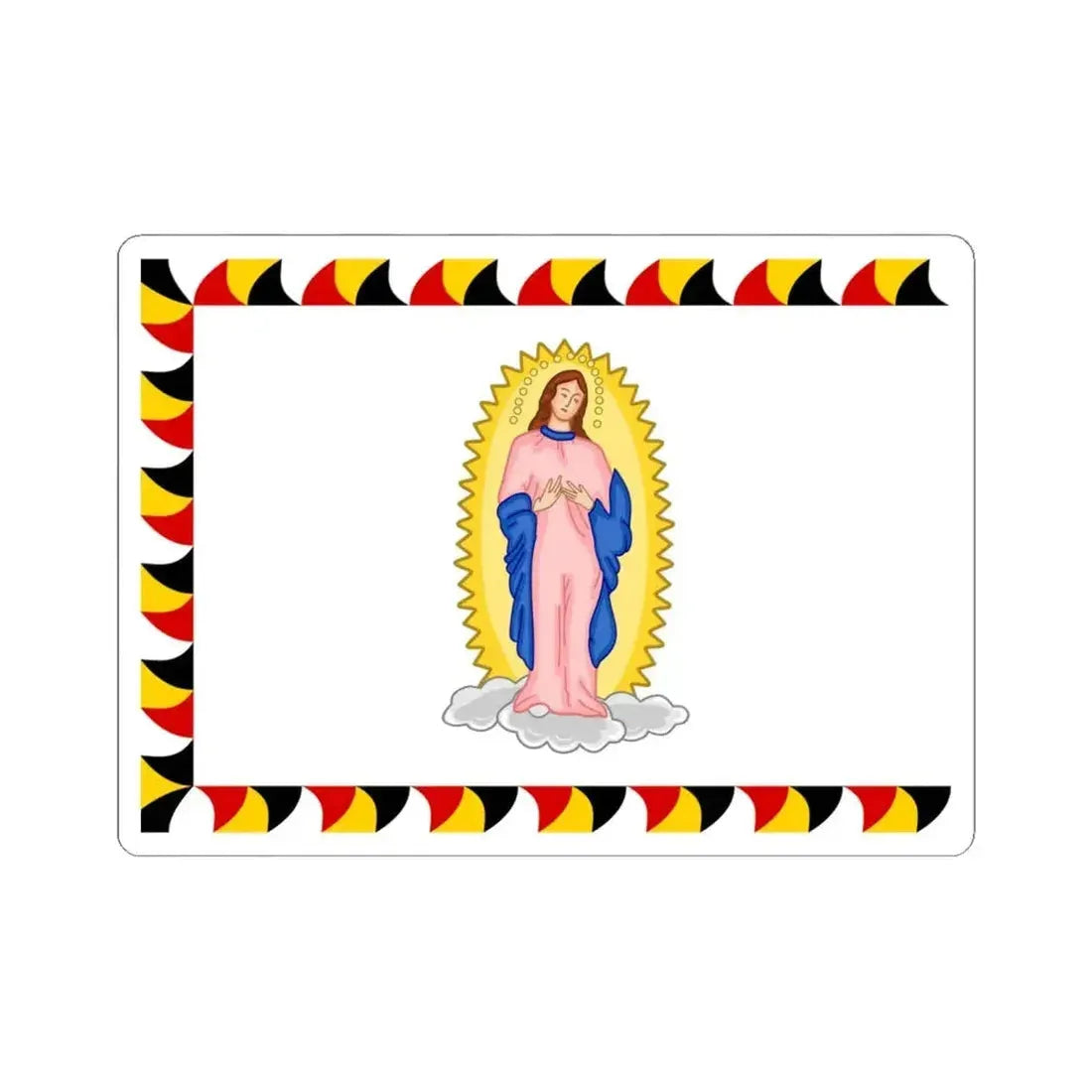 Cerimonial Flag of the Gardebataillon and Standard of the Common Army Reverse (Austria) STICKER Vinyl Kiss-Cut Decal 6 Inch White - The Sticker Space