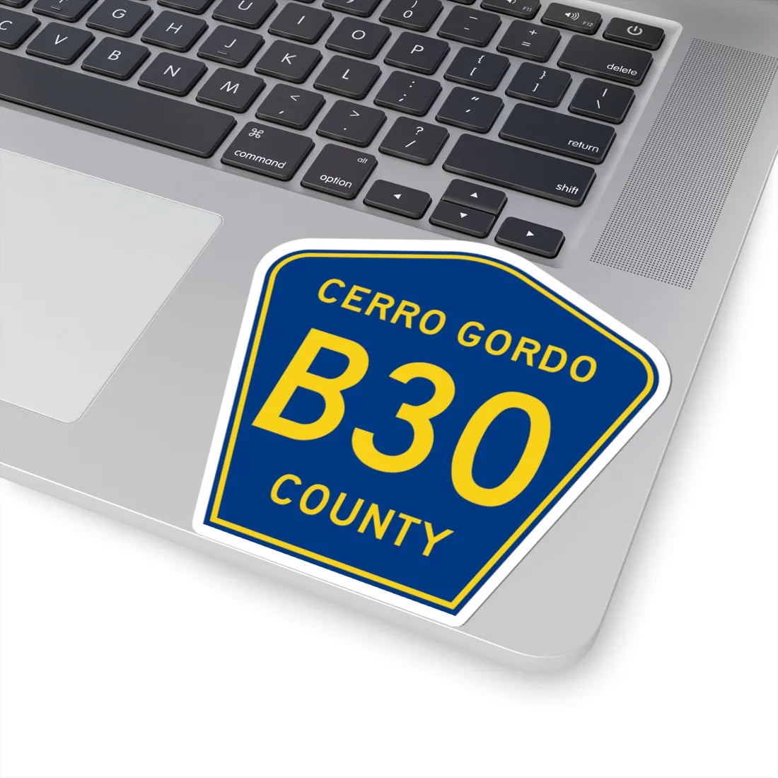 Cerro Gordo County Route B30 IA (Iowa) (Road Sign) STICKER Vinyl Kiss-Cut Decal - The Sticker Space