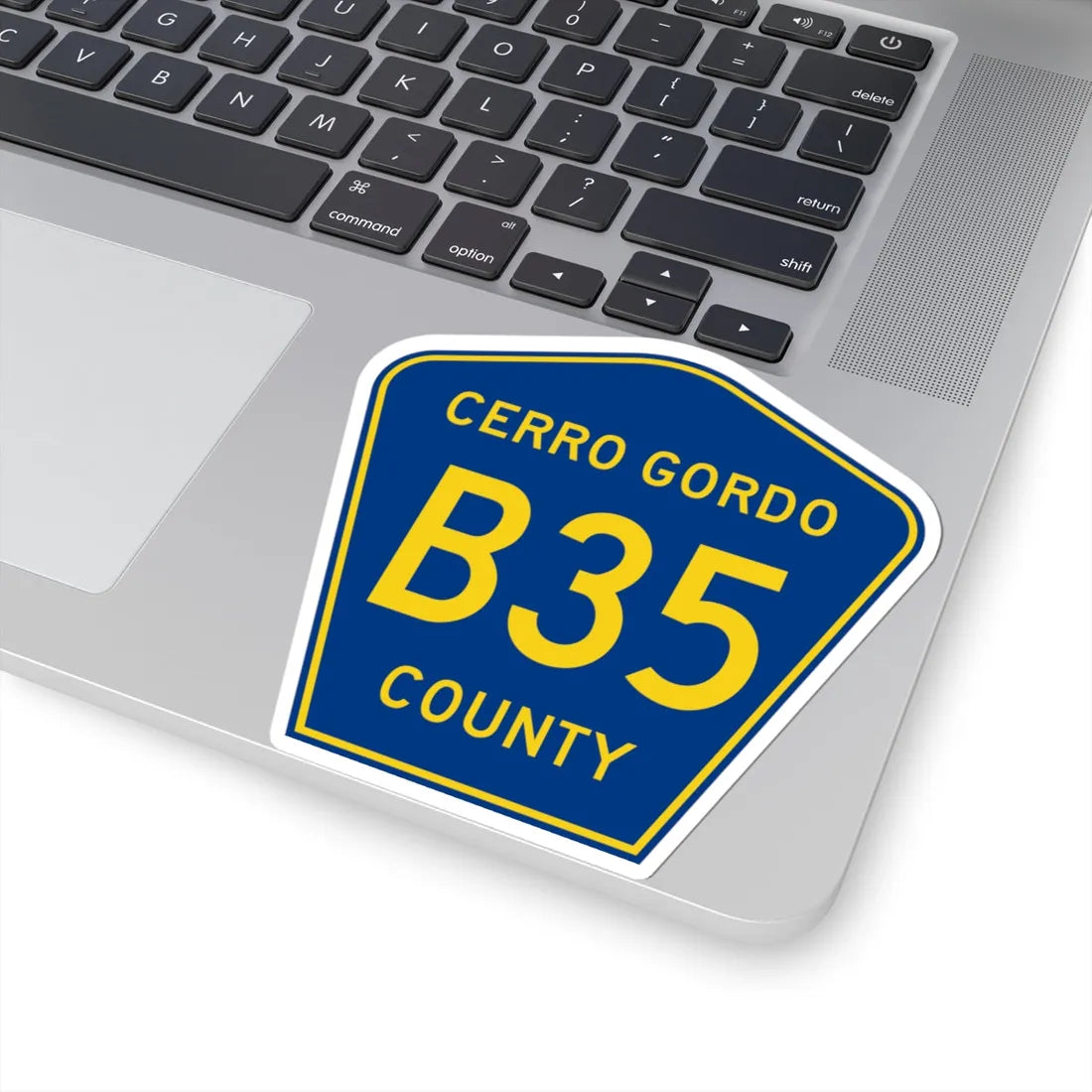 Cerro Gordo County Route B35 IA (Iowa) (Road Sign) STICKER Vinyl Kiss-Cut Decal - The Sticker Space