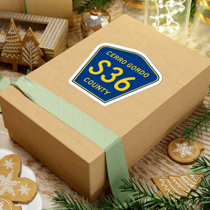 Cerro Gordo County Route S36 IA (Iowa) (Road Sign) STICKER Vinyl Kiss-Cut Decal - The Sticker Space