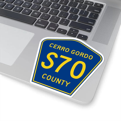 Cerro Gordo County Route S70 IA (Iowa) (Road Sign) STICKER Vinyl Kiss-Cut Decal - The Sticker Space