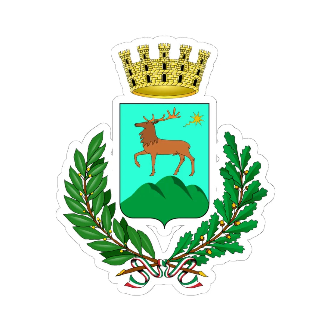 Cervinara-Stemma (Italy) (Coat of Arms) STICKER Vinyl Kiss-Cut Decal - The Sticker Space