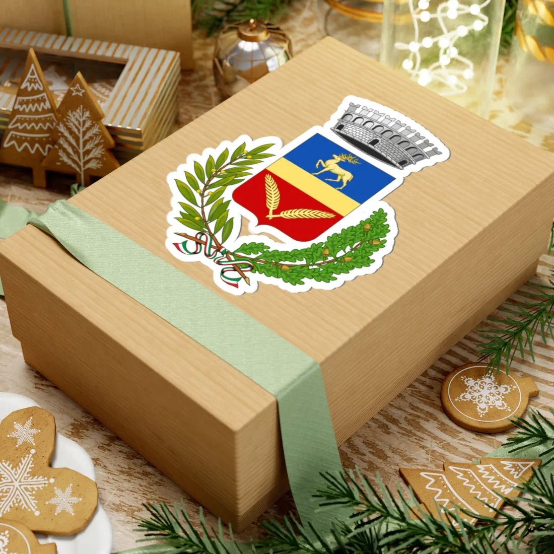 Cervo-Stemma (Italy) (Coat of Arms) STICKER Vinyl Kiss-Cut Decal - The Sticker Space