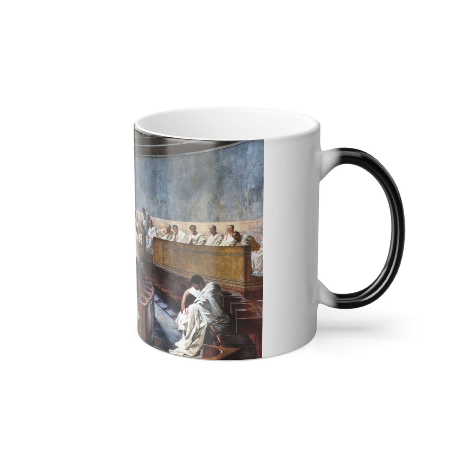 Cesare Maccari (1840-1919) Cicero Denounces Catiline - Fresco 1889 - Color Changing Mug 11oz-11oz-The Sticker Space