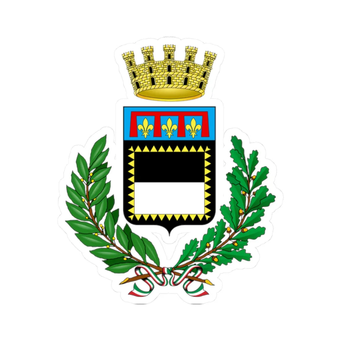 Cesena-Stemma (Italy) (Coat of Arms) STICKER Vinyl Kiss-Cut Decal 2 Inch White - The Sticker Space