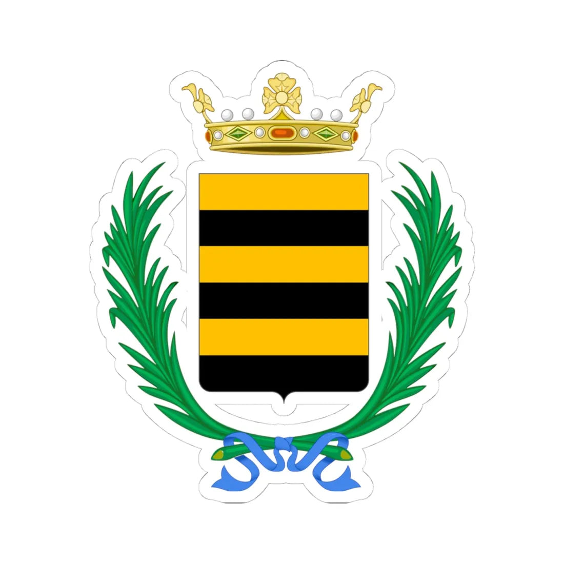 Ceva-Stemma (Italy) (Coat of Arms) STICKER Vinyl Kiss-Cut Decal 4 Inch White - The Sticker Space