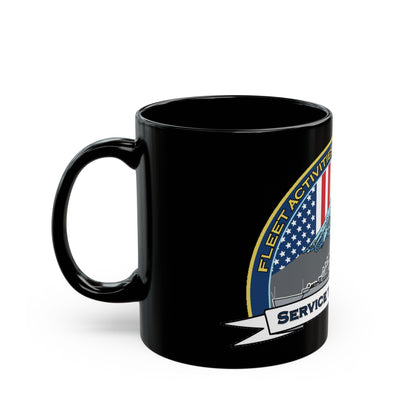 CFAY Fleet Activities Yokosuka Glass (U.S. Navy) Black Coffee Mug-The Sticker Space