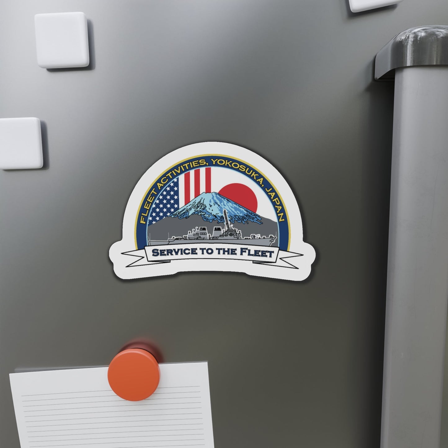 CFAY Fleet Activities Yokosuka Glass (U.S. Navy) Die-Cut Magnet-The Sticker Space