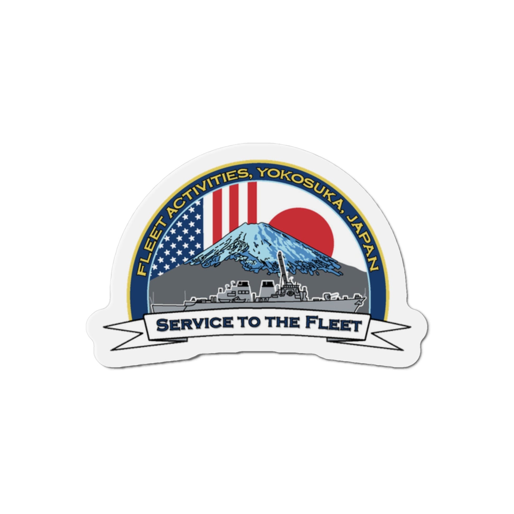 CFAY Fleet Activities Yokosuka Glass (U.S. Navy) Die-Cut Magnet-2" x 2"-The Sticker Space