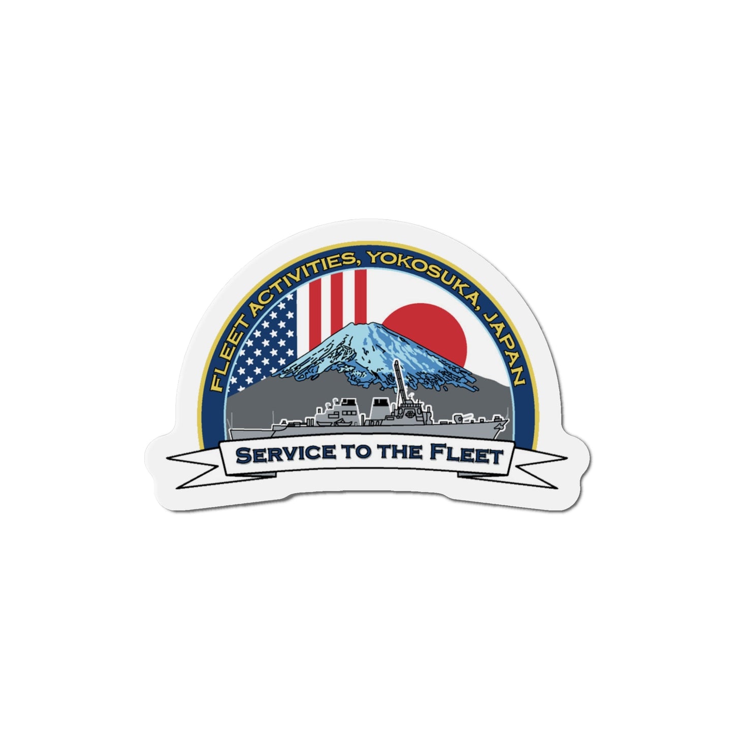 CFAY Fleet Activities Yokosuka Glass (U.S. Navy) Die-Cut Magnet-5" x 5"-The Sticker Space