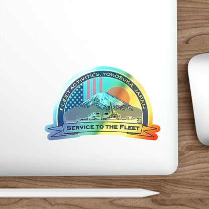 CFAY Fleet Activities Yokosuka Glass (U.S. Navy) Holographic STICKER Die-Cut Vinyl Decal-The Sticker Space