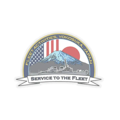 CFAY Fleet Activities Yokosuka Glass (U.S. Navy) STICKER Vinyl Kiss-Cut Decal 6 Inch Transparent - The Sticker Space