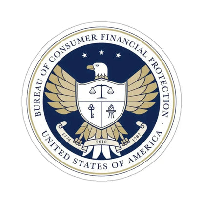 CFPB seal - STICKER Vinyl Kiss-Cut Decal 2 Inch White - The Sticker Space