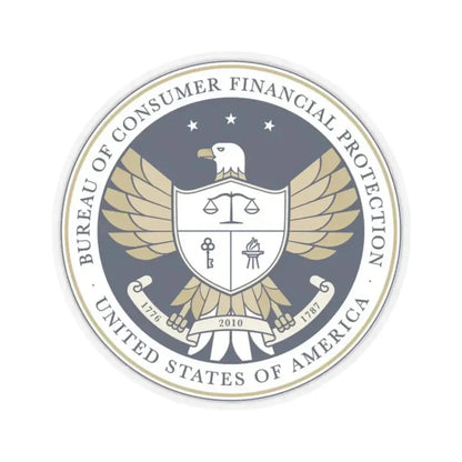 CFPB seal - STICKER Vinyl Kiss-Cut Decal 3 Inch Transparent - The Sticker Space