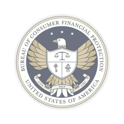 CFPB seal - STICKER Vinyl Kiss-Cut Decal 4 Inch Transparent - The Sticker Space