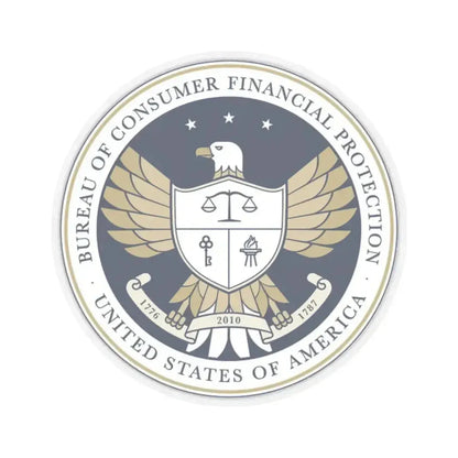 CFPB seal - STICKER Vinyl Kiss-Cut Decal 6 Inch Transparent - The Sticker Space